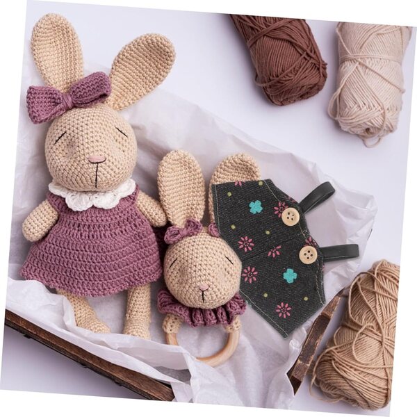 Hemobllo-Set mit 3 Jeanshosen für Puppen und Bären aus weichem Denim-Stoff