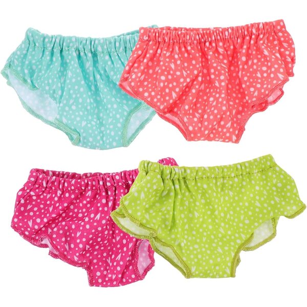 Pantalons réutilisables Hemobllo pour poupées de 18 pouces - Ensemble de 4 pièces colorées