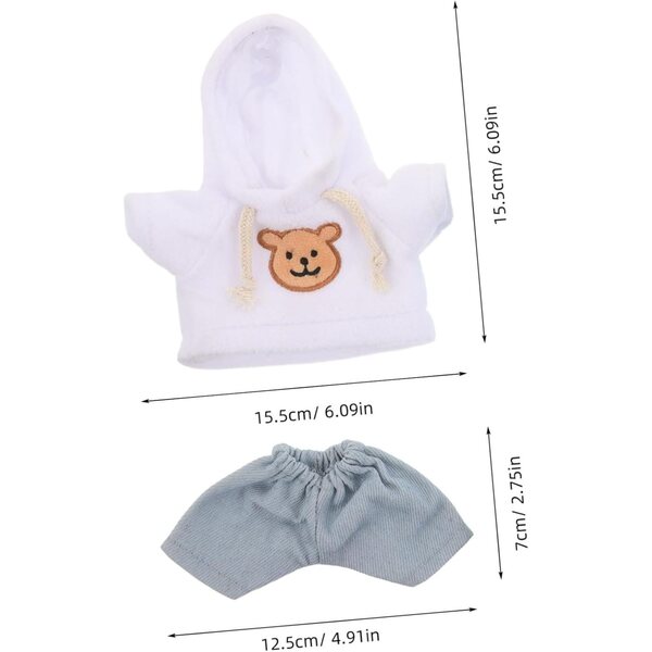Zestaw Hemobllo 4-częściowy: bluza i spodnie na pluszaka 20 cm