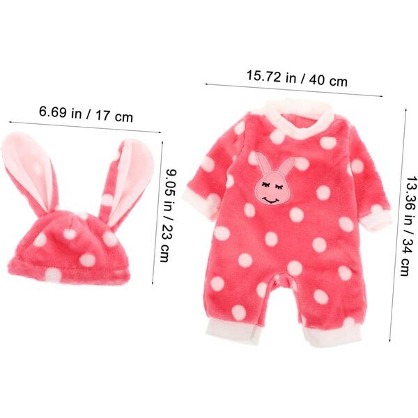 Conjunto de roupas de boneca Hemobllo em pelúcia monocolor, fácil de usar
