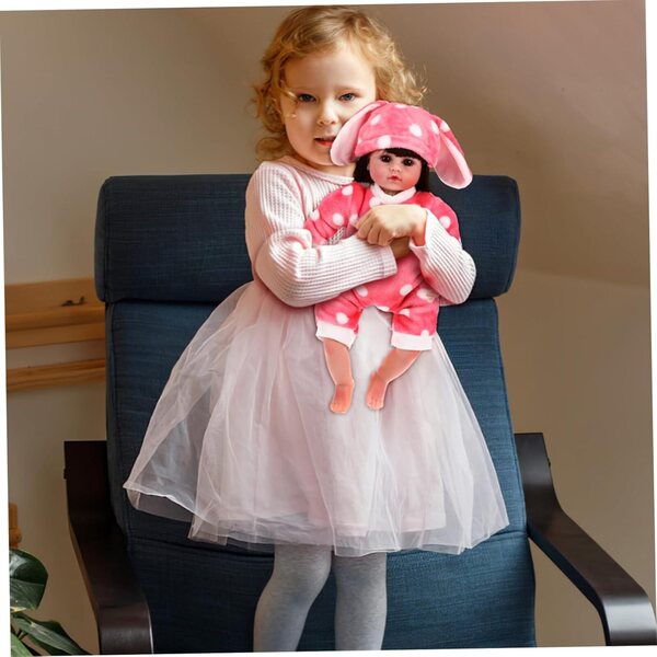 Conjunto de roupas de boneca Hemobllo em pelúcia monocolor, fácil de usar
