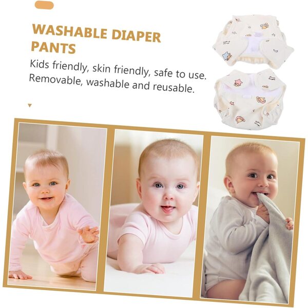 YARNOW 2 pièces couches lavables en coton pour nouveau-nés accessoires pour enfants