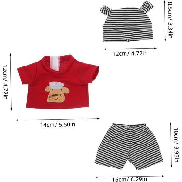 YARNOW Conjunto de Ropa para Muñeca de 10 Pulgadas Sombrero y Pantalón de Algodón, Diseño Moderno y Fácil de Limpiar para Niños en Juegos de rol y Fiestas