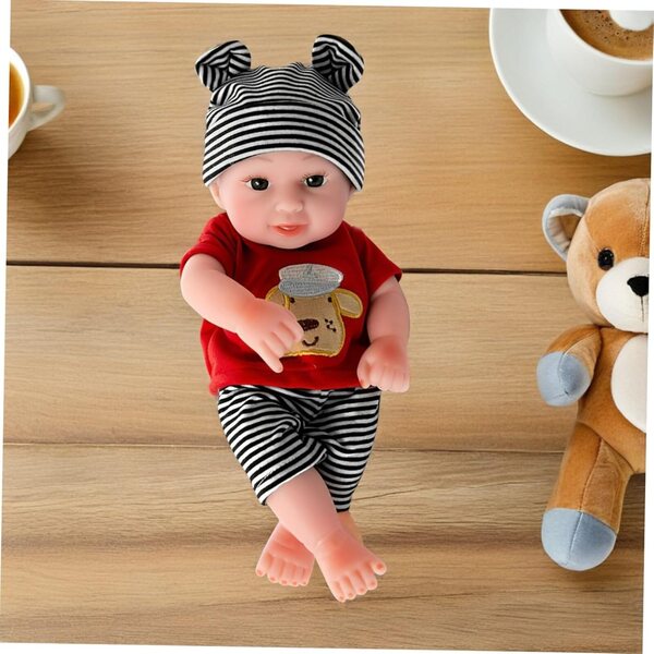 YARNOW Conjunto de Ropa para Muñeca de 10 Pulgadas Sombrero y Pantalón de Algodón, Diseño Moderno y Fácil de Limpiar para Niños en Juegos de rol y Fiestas