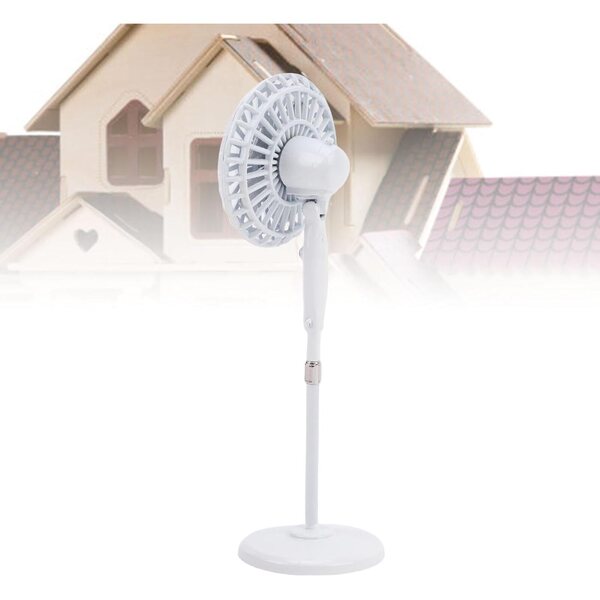 Ventilatore da Pavimento Miniatura 1:12 in Lega Retrò per Casa delle Bambole Hamwesh
