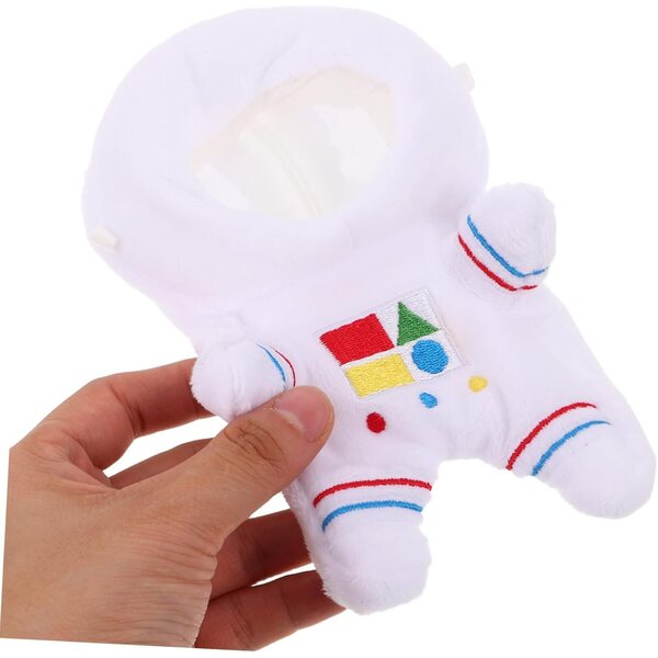 YARNOW Disfraz Astronaut für Puppen – Weißes Kostüm, einfach zu tragen, 17 x 10,5 x 3 cm