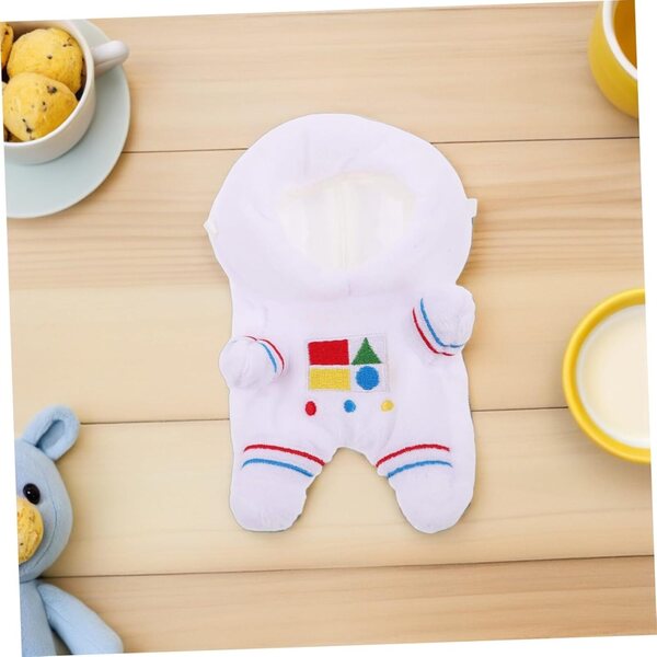 YARNOW Disfraz Astronaut für Puppen – Weißes Kostüm, einfach zu tragen, 17 x 10,5 x 3 cm
