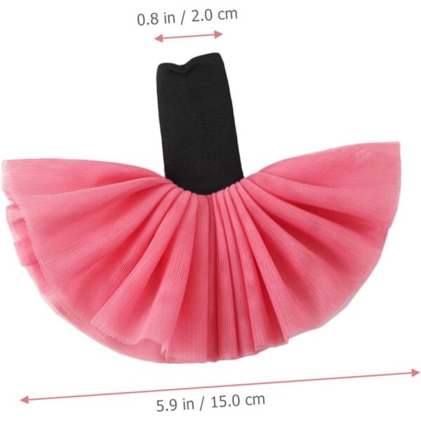 Hemobllo 2 rosa a bloe Balletkleeder fir Poppen a resistente an austauschbare Stoff