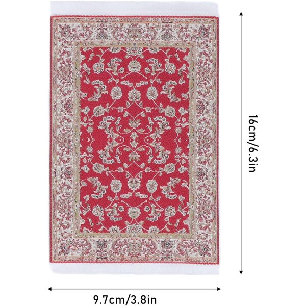 FTVOGUE 6PCS Tappeti Miniatura per Casa delle Bambole in Tessuto Intrecciato con Motivi Floreali