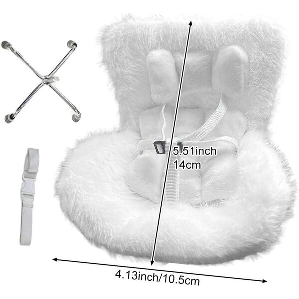 Hrippy Plush Safety Asiento voor poppen, auto-decoratief accessoire
