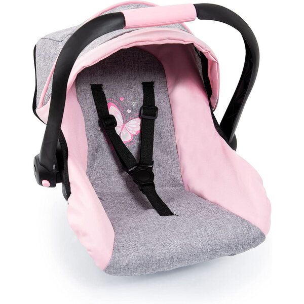 Bayer Design Neo Vario : poussette de poupée réglable, pliable et accessoirisée rose/gris