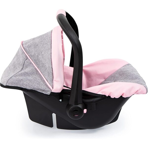 Bayer Design Neo Vario : poussette de poupée réglable, pliable et accessoirisée rose/gris