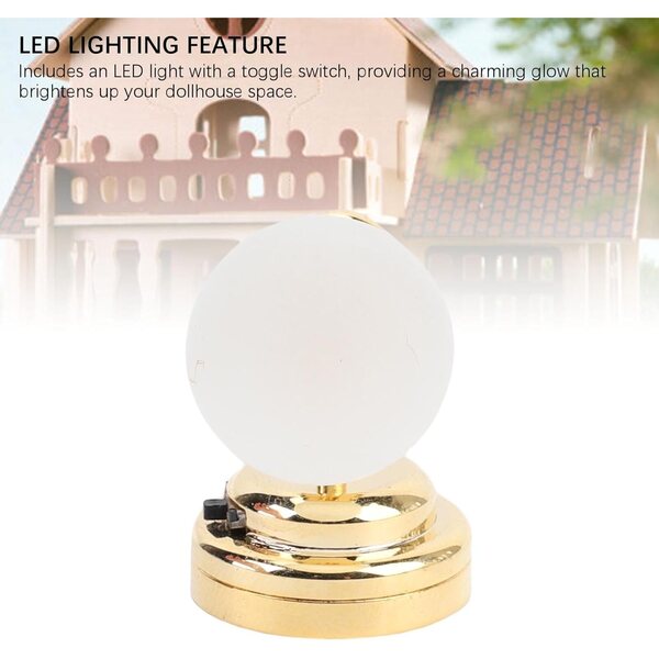 Mini Lampada da Parete LED per Casa delle Bambole 1:12 con Interruttore a Levetta