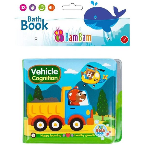 BamBam Vehicles Bath Book - Waterproof Educational Game for Children