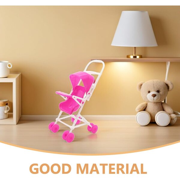 Hemobllo Juego de Cochecito de Muñecas 2 Unidades Mini Cochecito de Simulación Accesorio Decorativo para Casa de Muñecas Material Plástico Adecuado para Niños y Manualidades