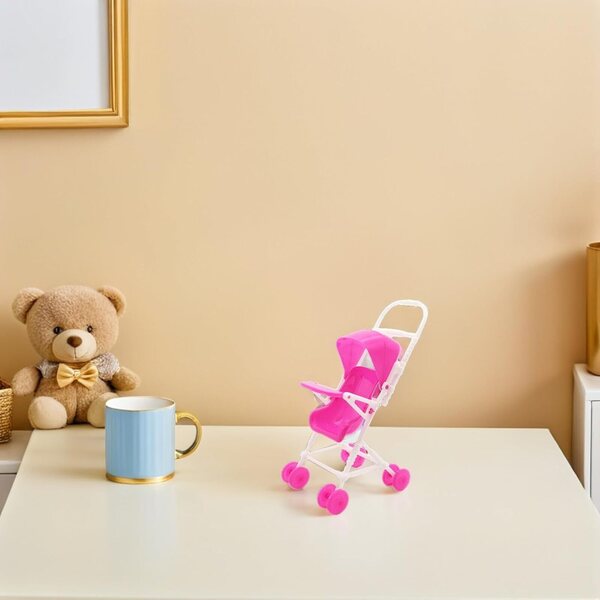 Hemobllo Juego de Cochecito de Muñecas 2 Unidades Mini Cochecito de Simulación Accesorio Decorativo para Casa de Muñecas Material Plástico Adecuado para Niños y Manualidades
