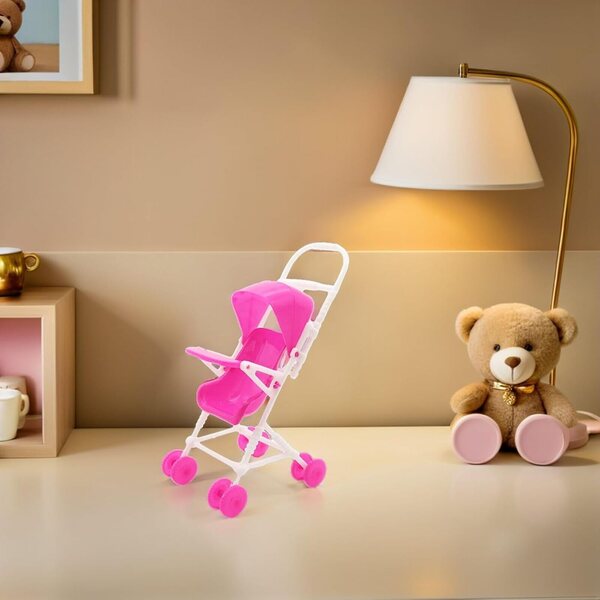 Hemobllo Juego de Cochecito de Muñecas 2 Unidades Mini Cochecito de Simulación Accesorio Decorativo para Casa de Muñecas Material Plástico Adecuado para Niños y Manualidades