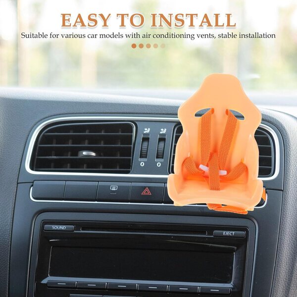 Silla para Muñecas con Clip para Rejilla de Aire Asiento Decorativo Pequeño para Interior de Coche Accesorio Portátil para Peluches Decoración Divertida para Viajes