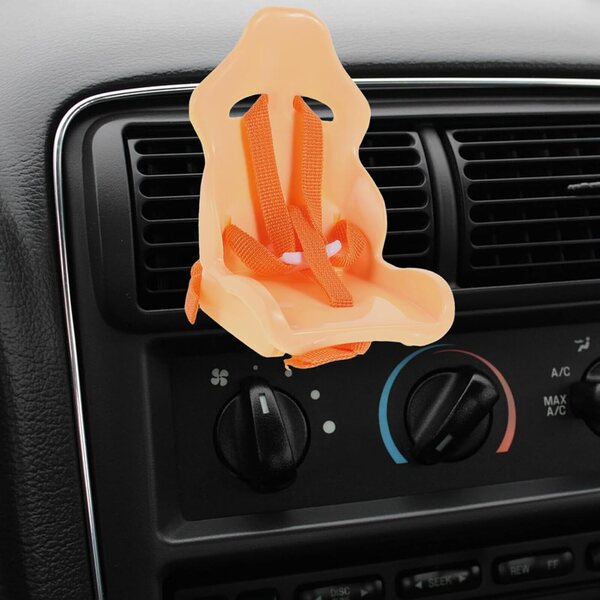 Silla para Muñecas con Clip para Rejilla de Aire Asiento Decorativo Pequeño para Interior de Coche Accesorio Portátil para Peluches Decoración Divertida para Viajes