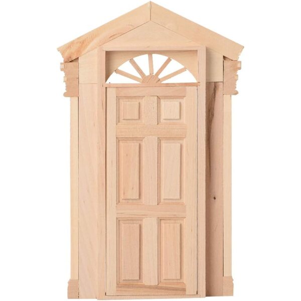 1:12 Tragbare Holztür für Puppenhaus – Miniaturdekoration