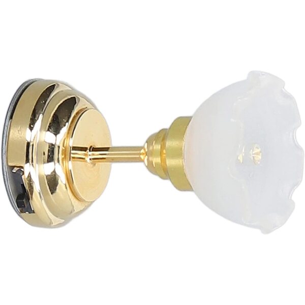 Vintage-LED-Puppenhauslampe im Maßstab 1:12 mit Blumenmuster