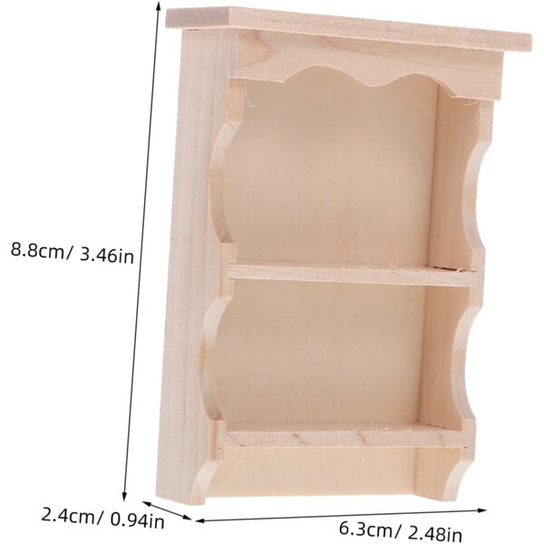 Hemobllo 2 Mini armoires en bois vintage pour maisons de poupées de style japonais
