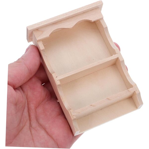 Hemobllo 2 Mini armoires en bois vintage pour maisons de poupées de style japonais