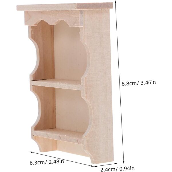 Hemobllo 2 Mini armoires en bois vintage pour maisons de poupées de style japonais