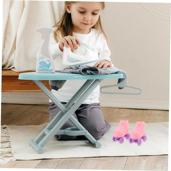 YARNOW Patines Miniatur für Puppen im Maßstab 1:8, rosafarbener Kunststoff, 3 Paar