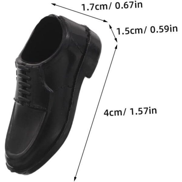 YARNOW Set mit 40 schwarzen Mini-Schuhen für Plastikpuppen, dekoratives Zubehör