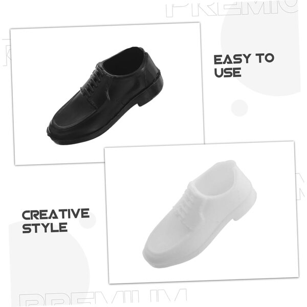 YARNOW Set mit 40 schwarzen Mini-Schuhen für Plastikpuppen, dekoratives Zubehör