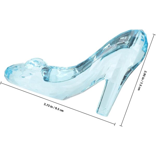 „Mini Zapato of Blue Crystal“ dekoratyviniai aukštakulniai mergaitėms ir namams 9,5x7,5 cm