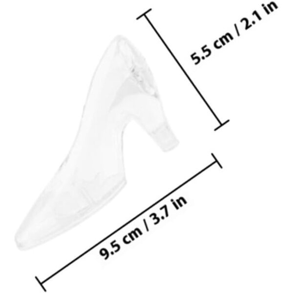Hemobllo Transparente Kristallschuhe, dekoratives Zubehör für Zuhause und Büro