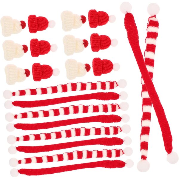 YARNOW 40 Piezas Trazje de Vestir de Navidad Ropa de muñeca navideña Mini Ropa de muñeca Mini Sombreros de Navidad