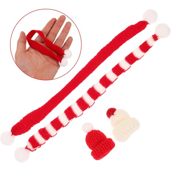 YARNOW 40 Piezas Trazje de Vestir de Navidad Ropa de muñeca navideña Mini Ropa de muñeca Mini Sombreros de Navidad