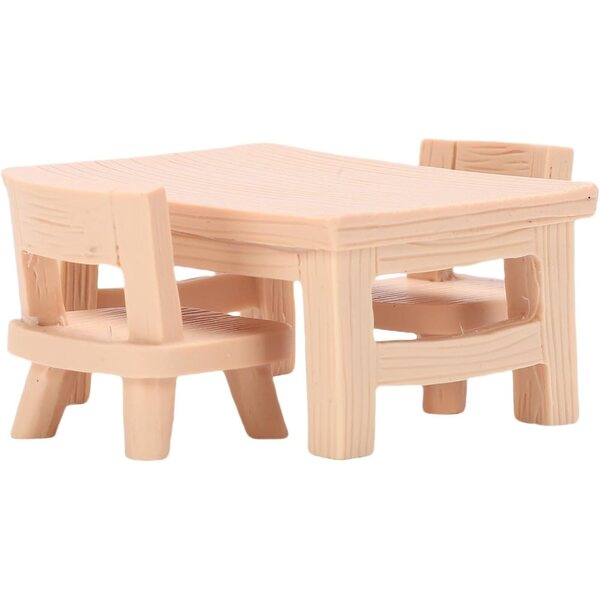 1/12 Schaal Dollhouse Miniatuur Hars Tafel Stoel Set