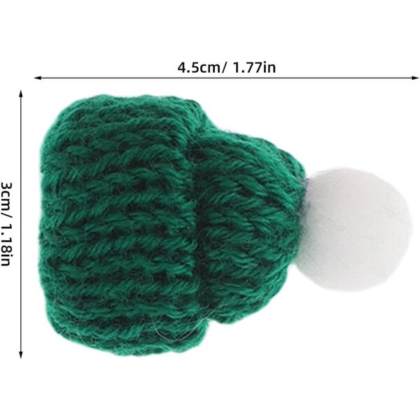 Hemobllo 40 Mini Gorros en laine pour décorations de Noël et accessoires de poupée