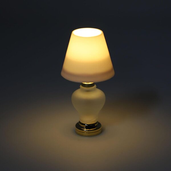 Lampada LED Miniatura Casa delle Bambole 1:12, Luce Soffusa, Altezza 7 cm