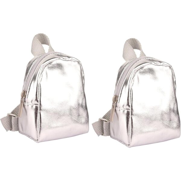 Hemobllo 2 Piezas Mochila para Muñecas Miniatura Cremallera Accesorios para Simulación para Decorar Casas de Muñecas y Vestir