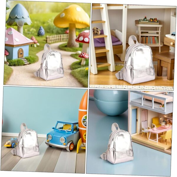 Hemobllo 2 Piezas Mochila para Muñecas Miniatura Cremallera Accesorios para Simulación para Decorar Casas de Muñecas y Vestir