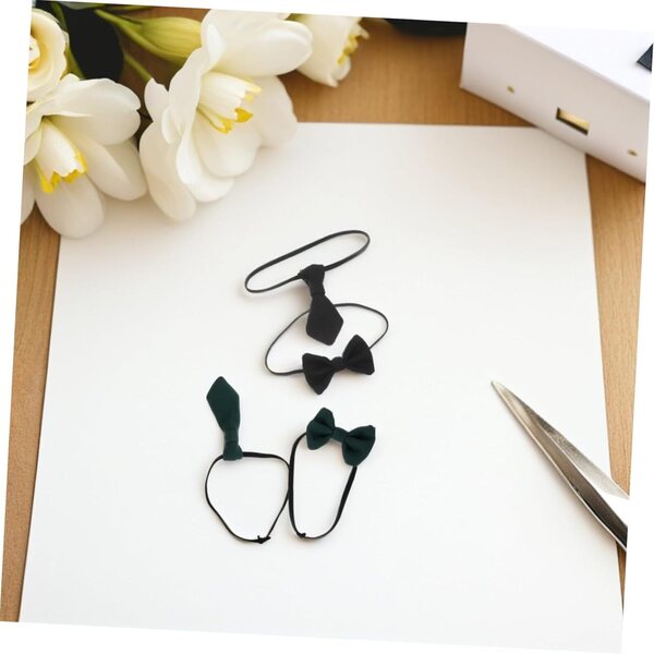 Hemobllo Mini cravates et nœuds papillons pour accessoires de décoration en tissu pour poupées