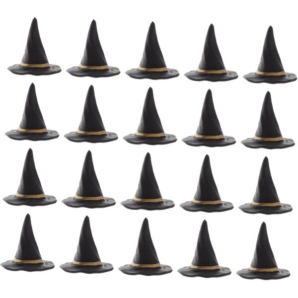 Hemobllo Mini Chapeaux de Sorcière pour Halloween 20 Pièces Accessoires Décoratifs 2,5 cm