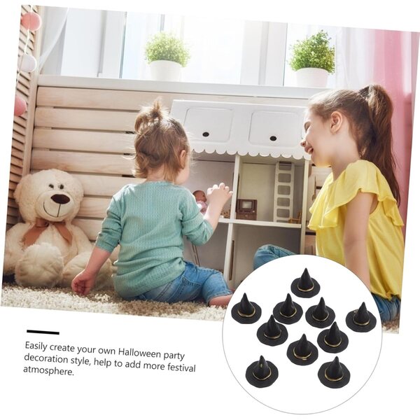 Hemobllo Mini Chapeaux de Sorcière pour Halloween 20 Pièces Accessoires Décoratifs 2,5 cm