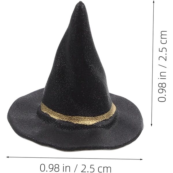 Hemobllo Mini Chapeaux de Sorcière pour Halloween 20 Pièces Accessoires Décoratifs 2,5 cm