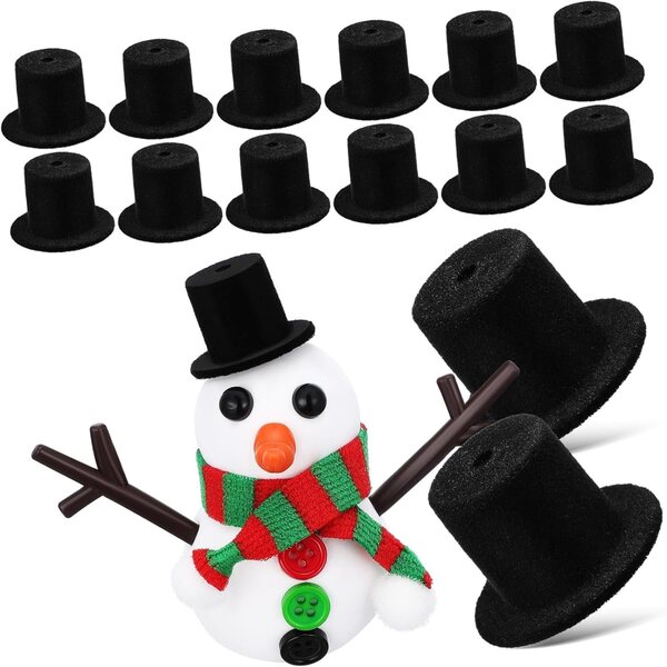 15 mini zwarte Copa-doppen voor handwerk en decoratie van HOODANCOS-poppen