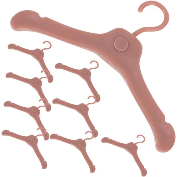 Hemobllo 100 mini cintres en plastique pour maisons de poupées et armoires 5,5x3 cm