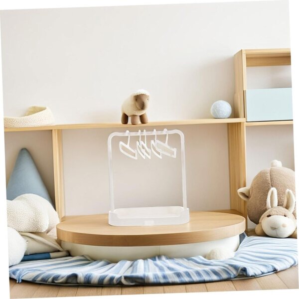 Hemobllo Perchas Mini para Muñecas con Soporte para Secado y Ahorro de Multiuso Portátil para Organización y Exhibición de Ropa de Muñecas