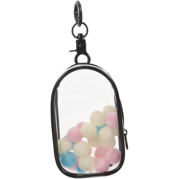 Hemobllo Sac transparent portable avec fermeture éclair et crochet pour ranger et exposer les poupées