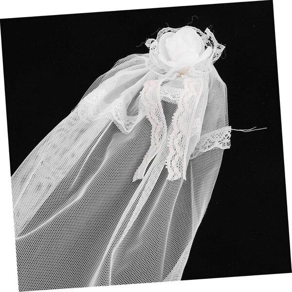 Hemobllo Set mit 3 Hochzeitsschleier aus hellem Tüll für Puppen – dekorative Hochzeitsaccessoires