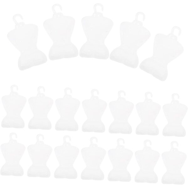 Hemobllo Mini cintres de poupée 100 pièces crochets en plastique pour maison de poupées